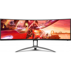 49.0- AGON VA LED AG493QCX Curved Black/Silver (1ms, 3000:1, 32:9, 400cd, 3840x1080, 144Hz, 178°/178°,  DisplayPort x 2, HDMI2.0 x 2, Curvature 1800R, AMD Freesync Premium, Speakers 2 x 5w, Height Adjustment, USB Hub: USB3.2 x 3, VESA)